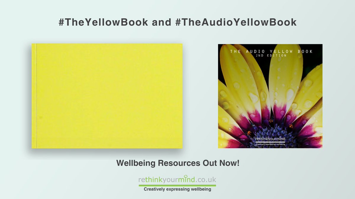 Today's the Day! Launch Day!
New editions of the creative #wellbeing resources: #TheYellowBook &amp; #TheAudioYellowBook! Purchase a copy or view the flipbook here:

rethinkyourmind.co.uk/shop/

Thank you for supporting this not-for-profit project &amp; congratulations to all those featured!