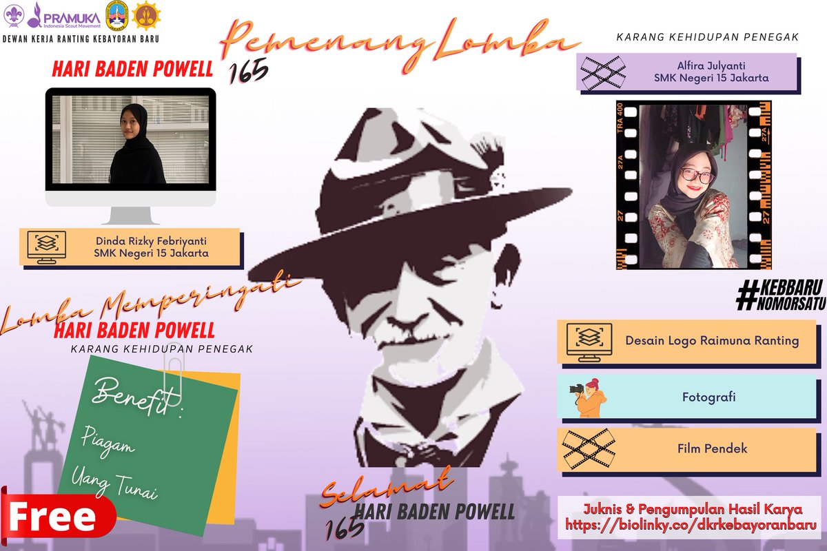 Selamat Hari Baden Powell untuk seluruh Pramuka di dunia

Semoga bisa terus berkarya dalam wadah Gerakan Pramuka, dan semoga hasil karya tersebut bisa berguna untuk kelangsungan hidup pribadi, masyarakat, Bangsa Indonesia, dan seluruh dunia.