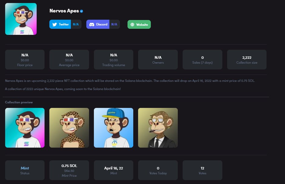 We have just listed <a href="/NervosApes/">Nervos Apes</a> on NFTFeed! 🔥

nftfeed.app/solana/project…

#SOL #Solana #SolanaNFT #nft #SolanaCommunity