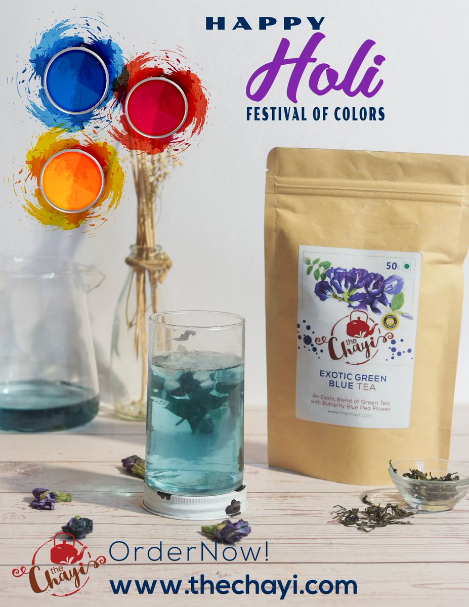 the_chayi's tweet photo. God gives you all the colors of life, the colors of joy, the colors of happiness, the colors of friendship, the colors of love, and any other colors you wish to paint in your life. Have a wonderful Holi!

#thechayi #holi #tea #tealoverstea #tealovers #chai @teaboardofindia https://t.co/8oRuseD5FE