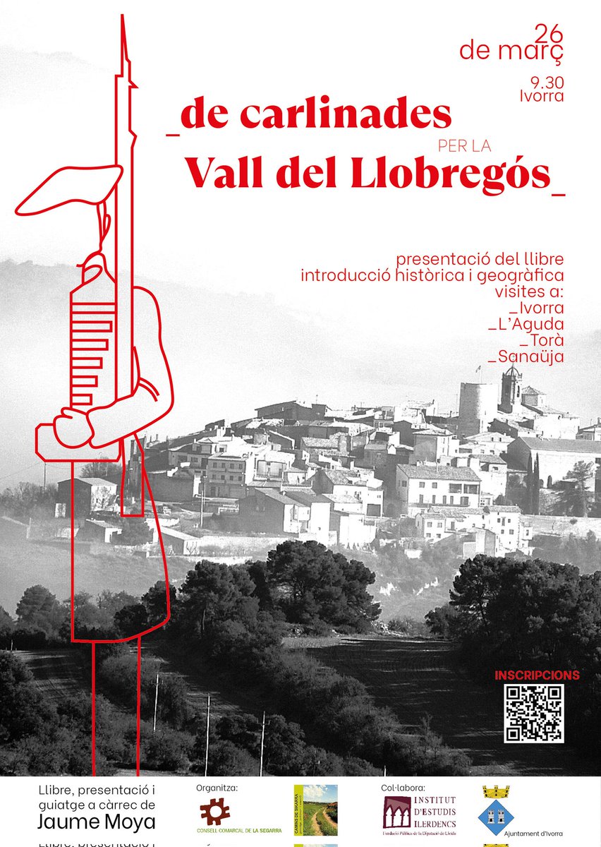 CSikarra's tweet photo. Dissabte 26 convoquem als #Matiners a sortir de #Carlinada per la vall del Llobregós.
Ja us podeu allistar a @Turisme_Segarra.
@valldellobregos @AjuntamentTora @IEILleida @ajsanauja https://t.co/DvsGR0bCoq