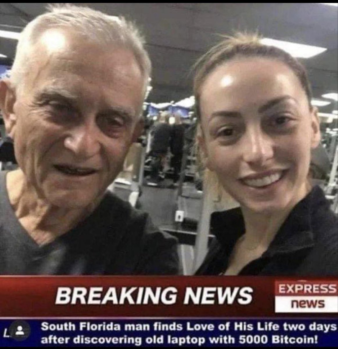 BREAKING NEWS: South Florida man finds Love of His Life two days after  discovering old laptop with 5000 #Bitcoin $Btc gives you love 🤦‍♀️😂