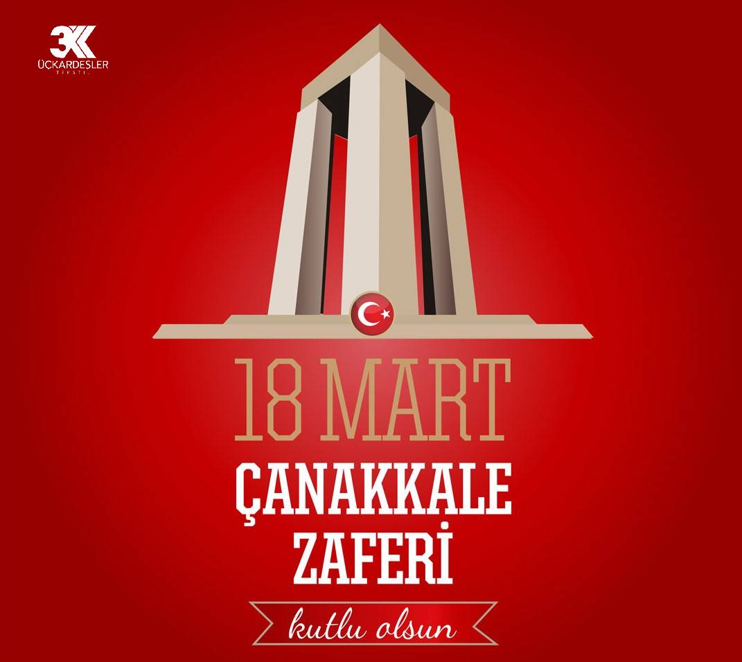Çanakkale Zaferimizin 107. yıl dönümünü, millet olarak büyük bir gurur ve heyecanla idrak ediyor; Tüm kahraman ecdadımızı sevgi, saygı, minnet ve rahmetle anıyoruz.
#Üçkardeşlertekstil
#18martcanakkalezaferi