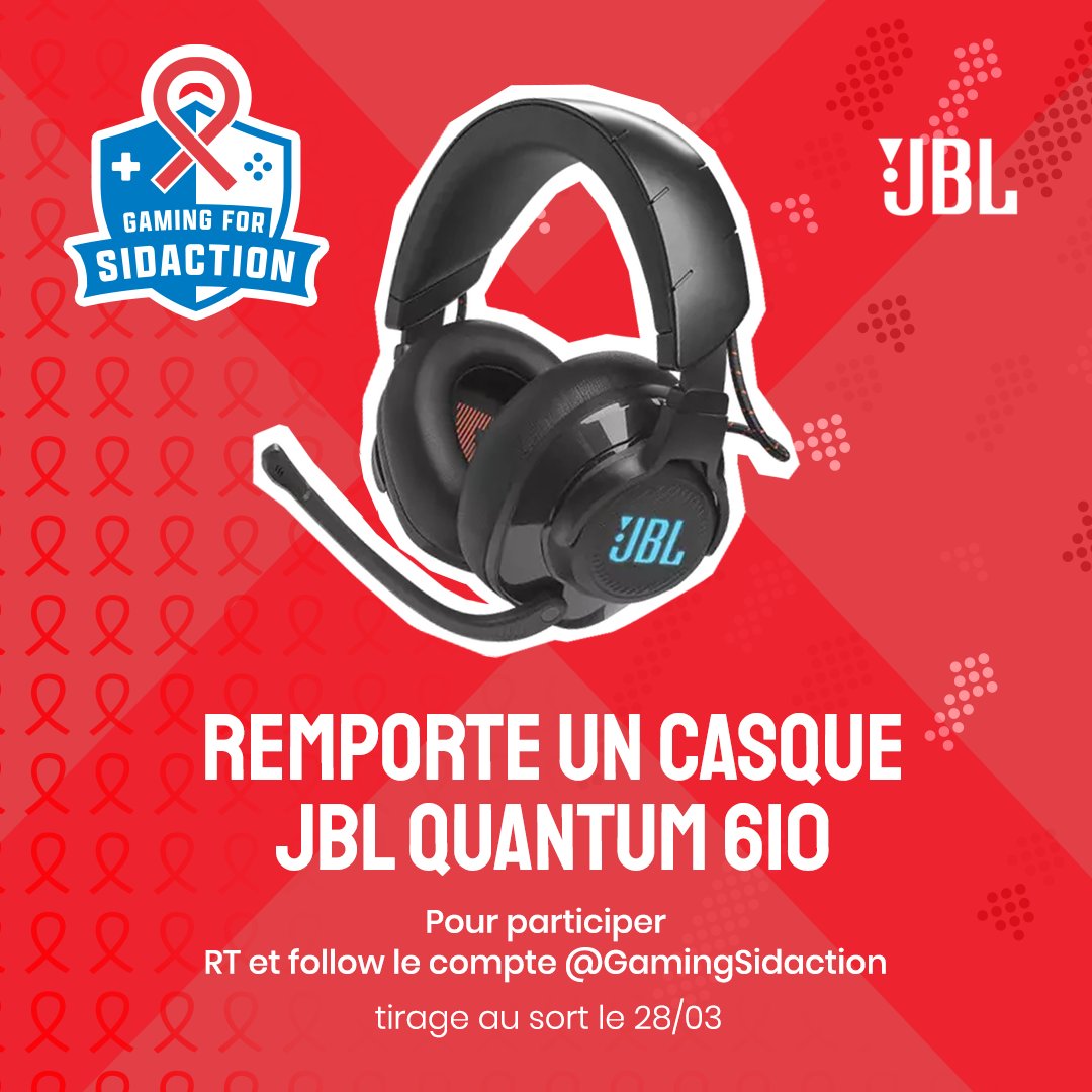 J-7 avant le début du #GamingForSidaction.

Notre partenaire <a href="/JBLaudio/">JBL</a> va vous faire gagner plusieurs casques tout au long du marathon, dont le Quantum 610 que vous pouvez tenter de remporter dès aujourd'hui.

Pour participer : RT ce tweet + Follow notre compte.