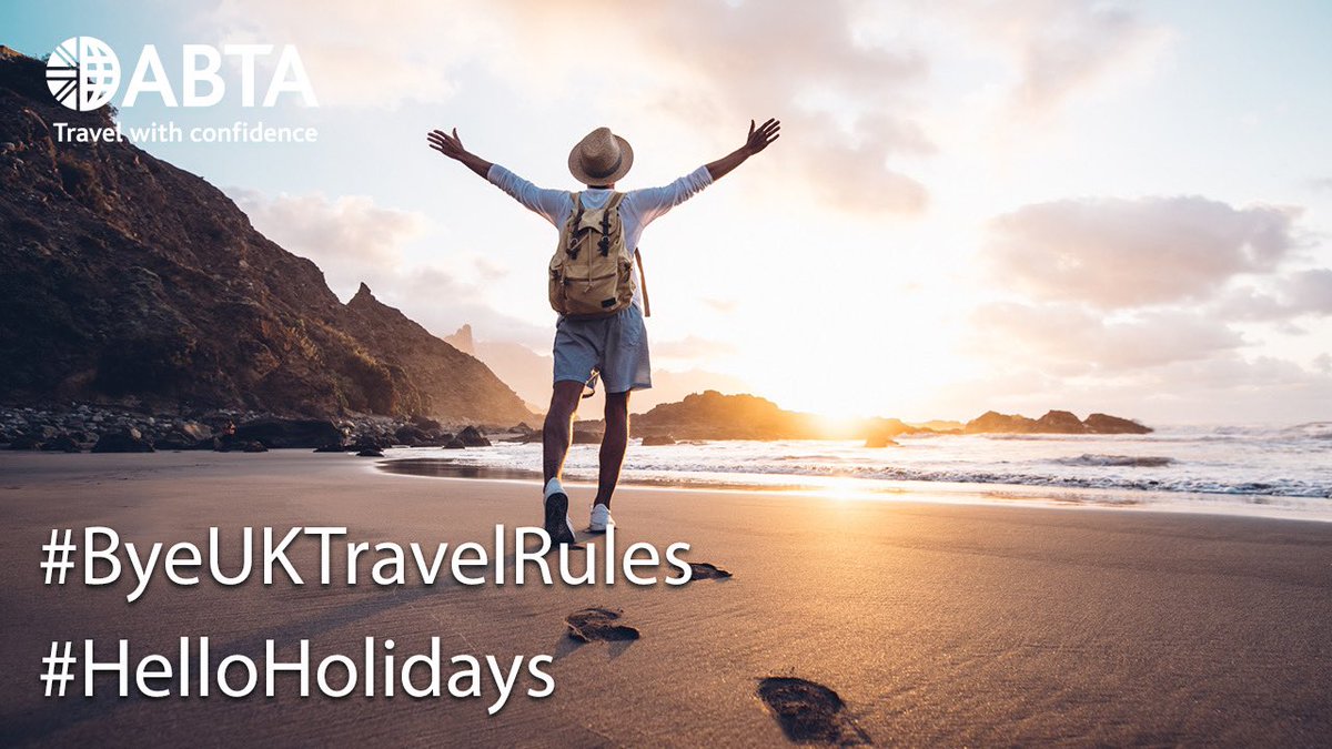 FINNtravel's tweet photo. #ByeUKTravelRules #HelloHolidays All #travel restrictions to the UK have been removed TODAY making travel easier. Now is a great time to book an overseas trip with an ABTA Member. Don’t forget to check the entry requirements for your destination. #TravelWithConfidence. https://t.co/FDGiuAqGAP