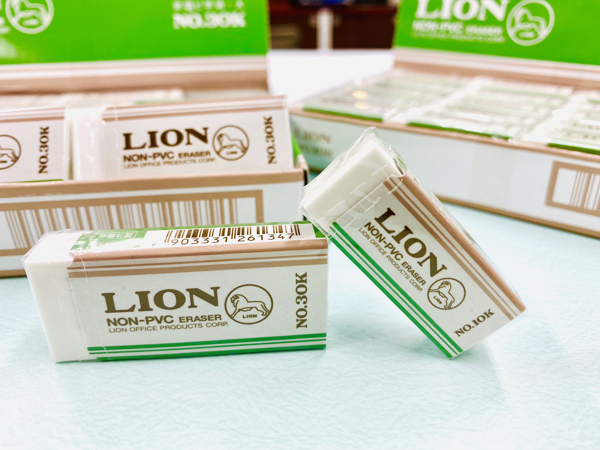 昭和レトロ LION 高級消しゴムインキ鉛筆両用NO.510 14個