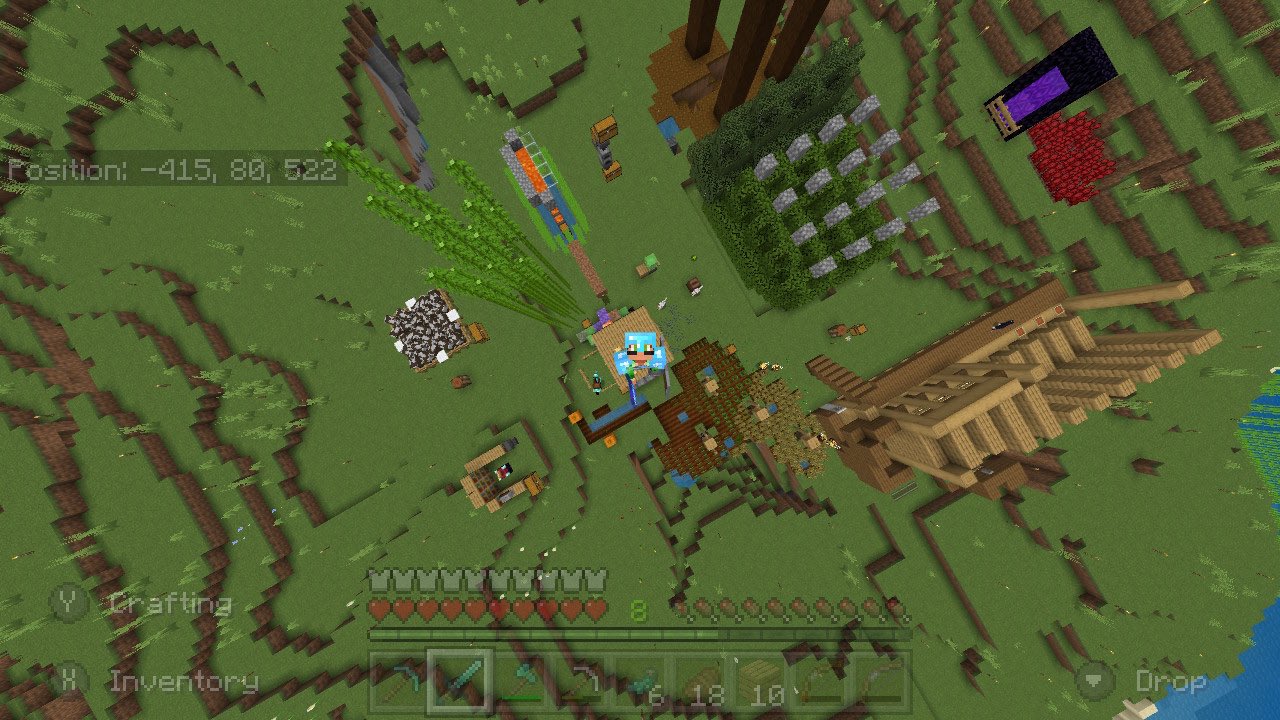 めぐるり 7日目 植林場に蜂の巣ができていたのでシルクタッチで取ろうとしたら間違えて壊した 速報 村人ゾンビ治療施設に幸徳秋水が就任 そしてハンドパワーで水を止める 男 マイクラ マインクラフト Minecraft クラフト日記 幸徳秋水 T