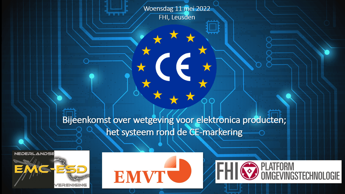 Bijeenkomst over wetgeving voor elektronica producten; het systeem rond de CE-markering fhi.nl/plot/nieuws/bi…