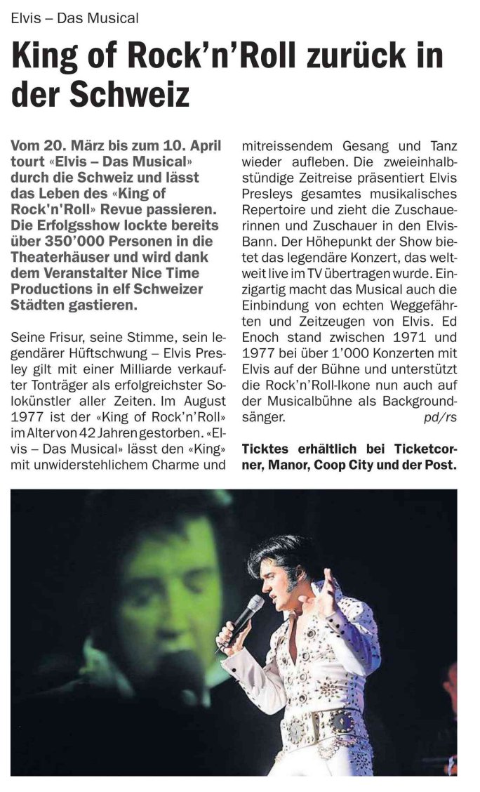 NiceTimeProduc's tweet image. St. Galler Nachrichten vom 17.3.2022:
@ElvisToday @ElvisAustria @InfoPresley #nicetime
#stgallernachrichten @kantonsg #ElvisPresley