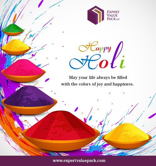 evp_llp's tweet photo. May god gives you all the colors of life, joy, happiness, friendship, and love. Have a wonderful Holi!
From Expertvalue pack
https://t.co/ItLZH80Mqa
.
.
#expertvaluepack #india #business  #marketing #makeinindia #innovation #digital #festival #success #pallet #newbeginings #holi https://t.co/zfJKcUaexC