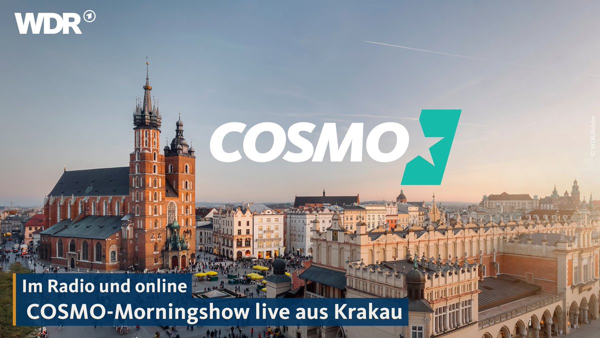 Ab Montag (21. März 2022) sendet @COSMO__ARD, das junge, europäische Kulturradio, seine Frühsendung täglich zwischen 7 und 9 Uhr live aus Krakau - im Radio, auf cosmoradio.de und in der COSMO-App.

Alle Infos hier: presse.wdr.de/plounge/radio/…