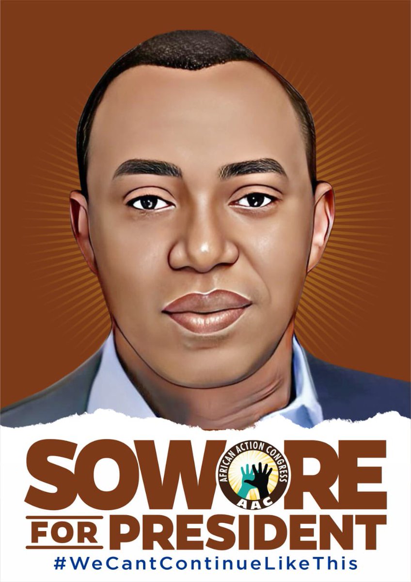 sowore's tweet photo. SOWORE for PRESIDENT! You woke up this morning without electricity, your water taps are dry, you can’t find gasoline to drive your cars, your kids are out of school, there is no aviation fuel to fly you to your next big trip! You’re trapped in your own country. https://t.co/DhG4cYEACc