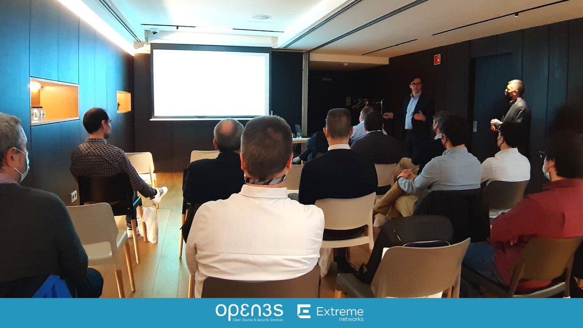Open3S's tweet photo. Éxito del evento #InfiniteEnterprise en Barcelona organizado junto a @Extreme_Spain , con la participación de @DomusVi_Es explicando su caso de éxito. #WiFi #wifi6 #Analytics https://t.co/xSvXMWFbYa