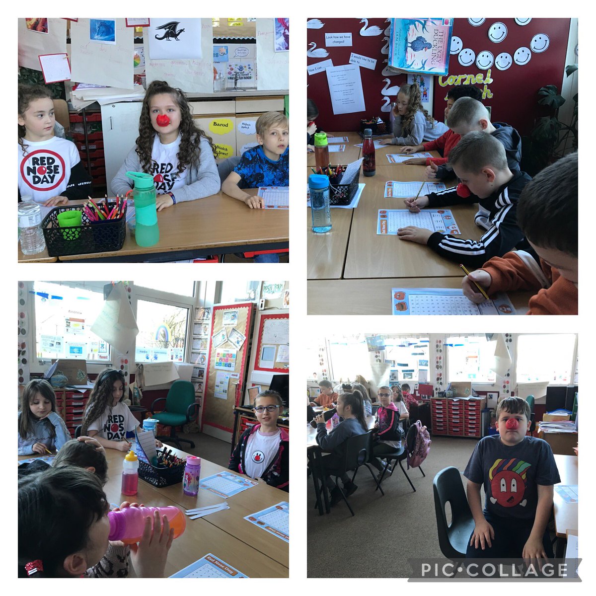 Dosbarth Cedar getting into the spirit for Red Nose Day <a href="/MillbrookP/">Millbrook Primary</a> 🔴