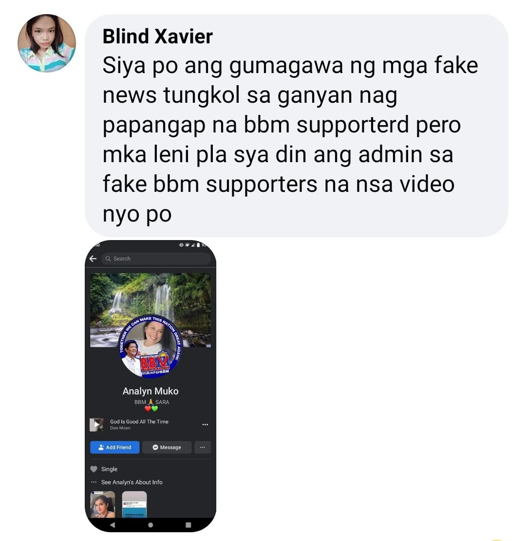 MadamAnalynMuko's tweet photo. Kapwa mo ka BBM ang sisira sau 😢💔 https://t.co/2m0g5q3dOk
