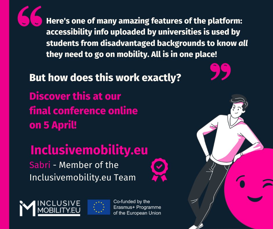 ESN_Int's tweet photo. The #inclusivemobility platform is a game-changer receiving positive feedback from many mobility stakeholders!

Join the #PLAR4SIMP final conference online on 5 April &amp; discover the secret of this platform's success!

▶️https://t.co/N3EQqyJ142

Register: https://t.co/67L827AuIP https://t.co/4XqDmpWxNS