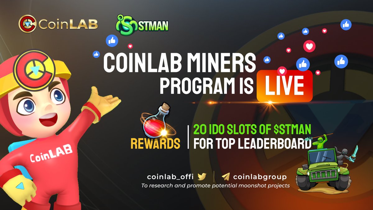 CoinLAB_Offi's tweet photo. The #IDO of @Stickman_STMAN is coming so close! CoinLAB offers our community 20 IDO slots for interacting with the posts from Twitters in the list below:
https://t.co/8kp64mCZFb
Hurry up, the results will come on Mar 23!!! https://t.co/5fTkV9FC8V