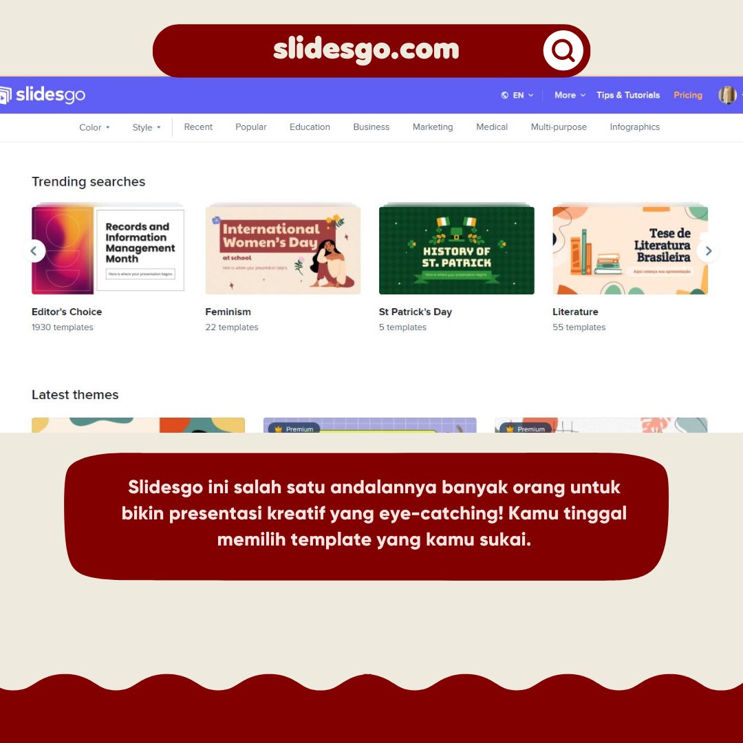 BOPM_Wacana's tweet photo. Halo, sobat USU! zaman sekarang masih bingung cari template yang interaktif? Nih, mimin ada beberapa rekomendasi website template PPT yang bisa membantu teman-teman semua😄
#templateppt 
#websiteppt https://t.co/bAlJ8HXxi7