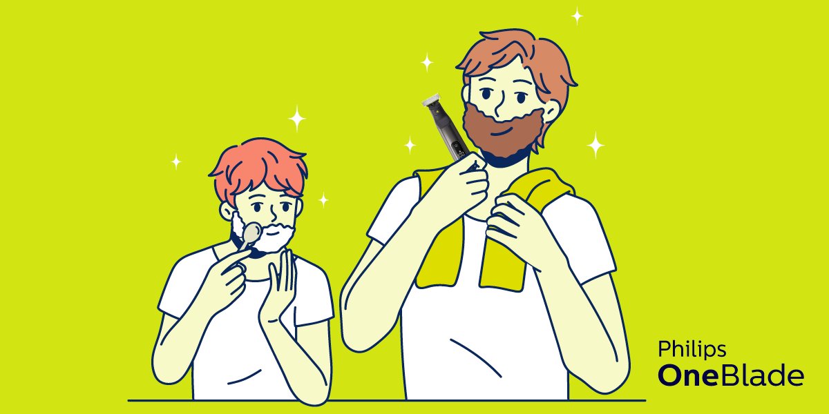 ¡Cuántas cosas nos enseñan los padres! Y tú, ¿también aprendiste a afeitarte con él? ❤️🪒#OneBlade