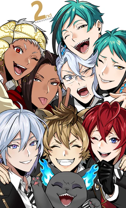 #ツイステ2周年
#twstファンアート
2周年おめでとうございますー!!
「ハイ!ポーズ!」📷🌟 
