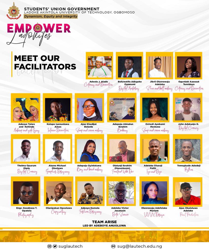 LAUTECHSUG_'s tweet photo. Empower Ladokites Facilitators. https://t.co/rDuw7iTYu4
