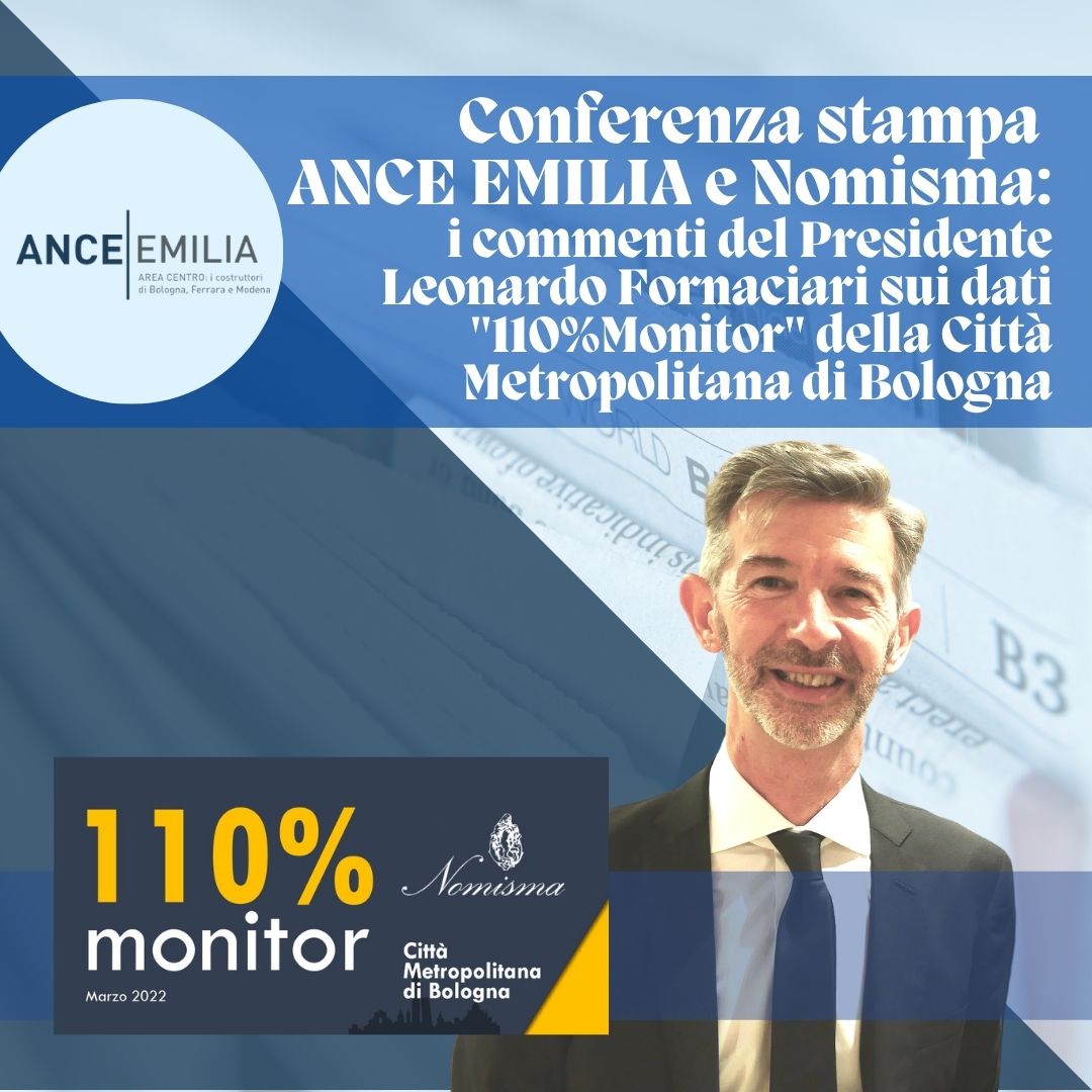 Conferenza stampa ANCE EMILIA e NOMISMA: i commenti del Presidente Fornaciari sui dati del “110% Monitor” di Bologna – ANCE EMILIA Area Centro anceemilia.it/conferenza-sta… 
#superbonus