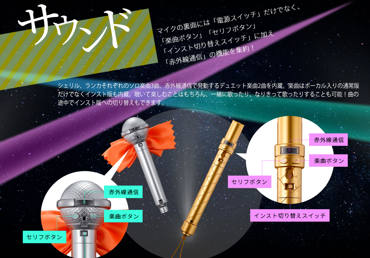 マクロスF PROPLICAランカシェリルマイク PROPLICA マイク（シェリル・ノーム）＆マイク（ランカ・リー