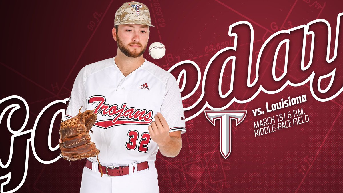 TroyTrojansBSB's tweet photo. Opening conference play with a side of cajun.

🆚 - Louisana 
⏰ - 6 p.m.
🏟️ - Riddle-Pace-Field
📺 - https://t.co/gtVQ3WamD6
📊 - https://t.co/rQJKcIXbhS
📻 - 94.7 FM

#BoysOfTroy 🛡️ | #OneTROY⚔️⚾️ https://t.co/LKw962m7ac