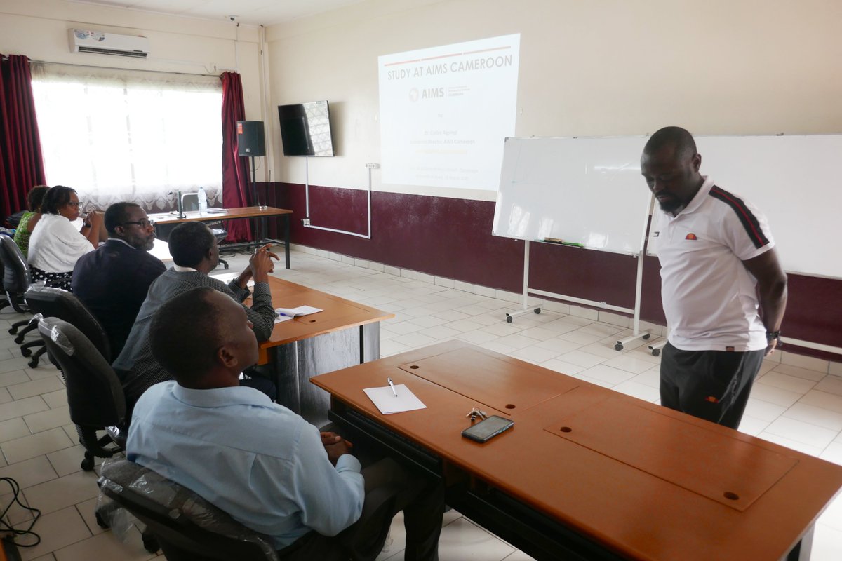 AimsCmr's tweet photo. #HappeningNow @AimsCmr  recruitment campaign at the University of Buea, specifically at the AIMS Teachers Training Programme  Laboratory. 

Do not to miss the #opportunity to join the #AfricasEinsteins family! Visit https://t.co/Pq9uIZEXNH to apply before 31-03-22. https://t.co/swtbtJ5NWx
