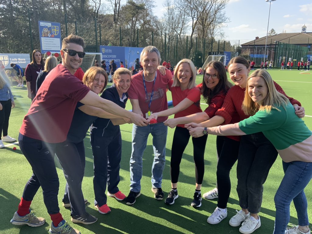 LBHS_Upper's tweet photo. Staff ‘nose and spoon’ race won by 🦒🟡TEAM HERFORD!🟡 #lbhsteamwork #gogiraffes #comicrelief https://t.co/jLiXfYUijZ