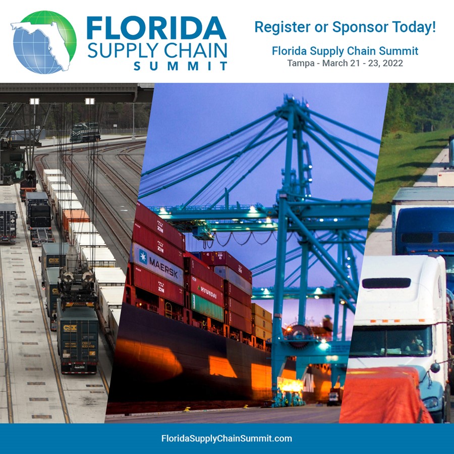 MyFDOT's tweet photo. Remember to register for the upcoming 2022 Florida Supply Chain Summit! FDOT will be well-represented with multiple speakers providing their supply chain expertise. For more info, visit https://t.co/ZUIEujV7Sy.
#freightmovesflorida #transportation #floridasupplychainsummit https://t.co/K5Cu8NqJla