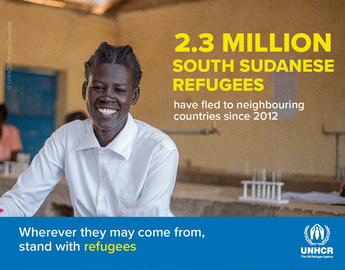 UNHCR_DRC's tweet photo. DR Congo 🇨🇩, Ethiopia 🇪🇹, Kenya 🇰🇪, Sudan 🇸🇩 and Uganda 🇺🇬 have opened their doors to 2.3 million refugees from #SouthSudan 🇸🇸

#UNHCR &amp; partners need US$ 1.2 billion to help better assist and protect refugees and the local communities that host them.

👇
https://t.co/EYYLxqEHpS https://t.co/Z2zJkDsi6M