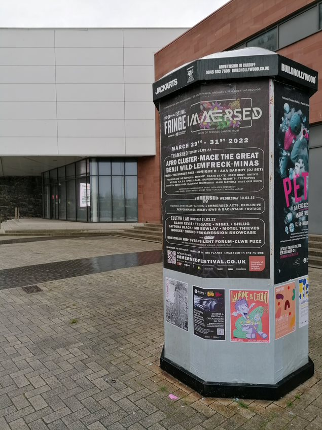 Take a look at these amazing <a href="/BBC6Music/">BBC Radio 6 Music</a> flags – spotted all round Cardiff this week! A nice reminder about the bustling music scene here in the heart of South Wales, just in time for the weather to warm up.

#Immersedfestival2022