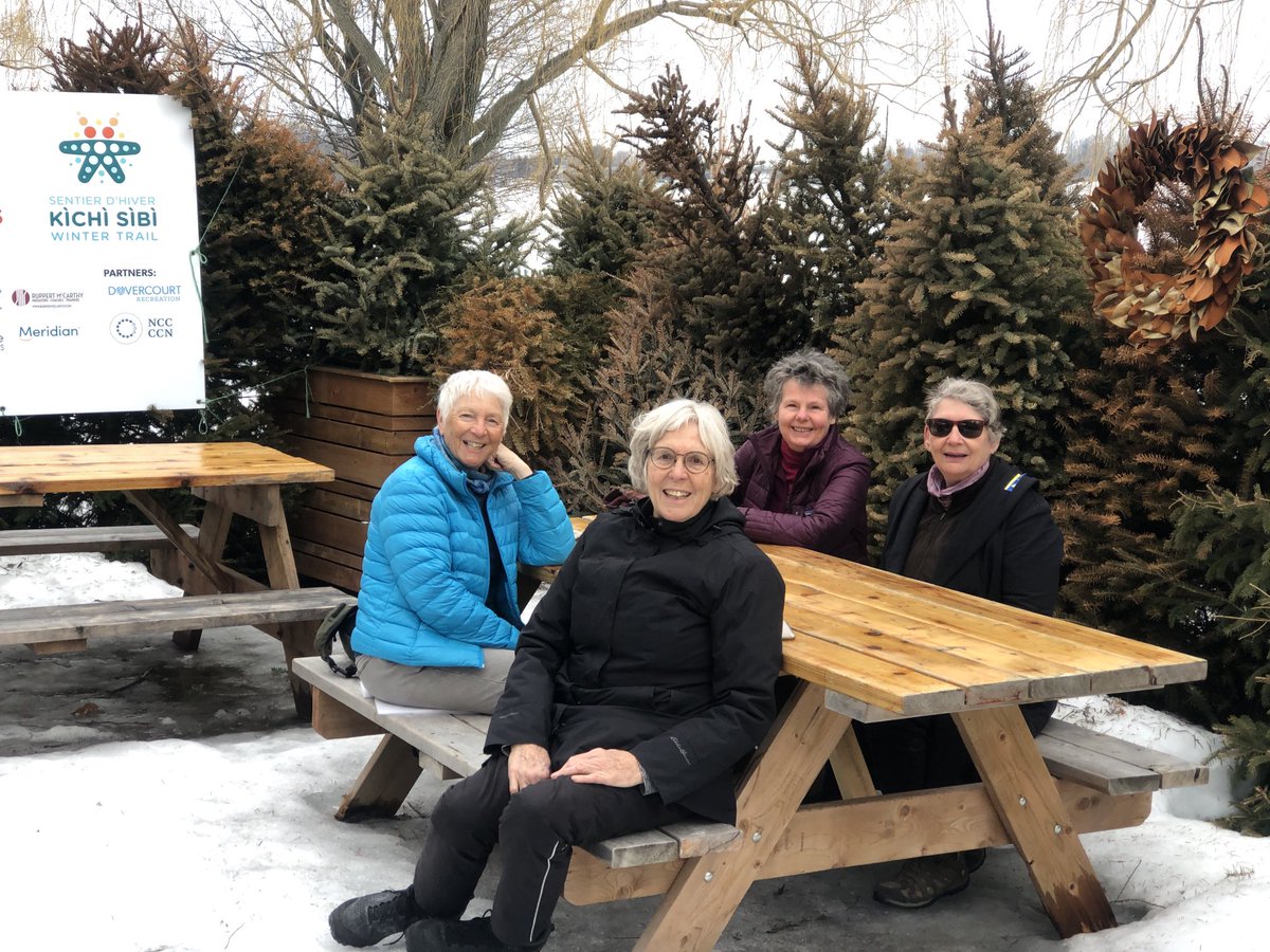So sad. The last group (which one is Maggie the Bear Lady ?) of the season to use the Remic Bistro area of the ⁦<a href="/KichiSibiWT/">Kichi Sibi Winter Trail</a>⁩   before Christmas trees are coming down.