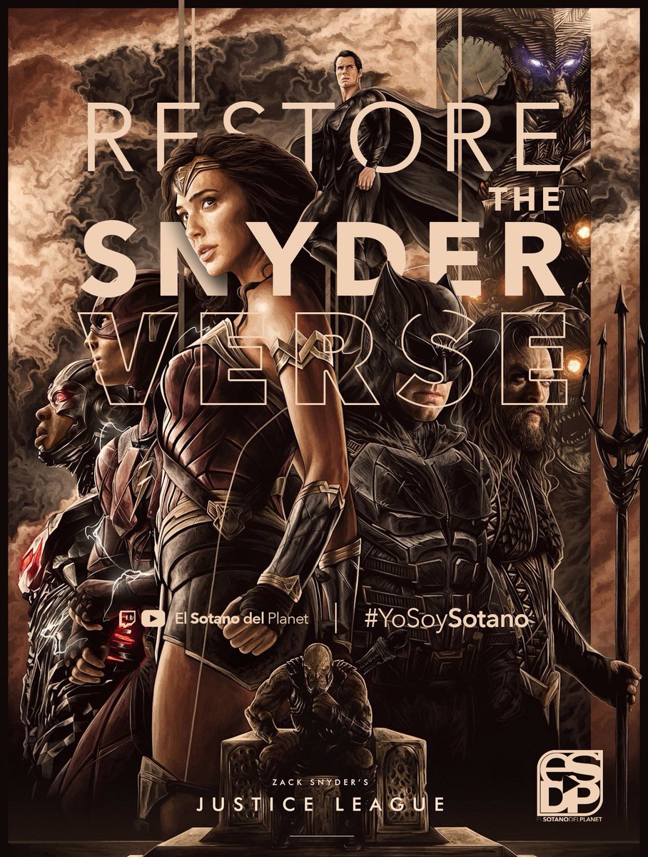 jchbosquet's tweet photo. Porque sumar siempre es bueno y más cuando está avalado por sus calidad y por una visión artística notable. Gracias @Antzuriart por esta maravilla de Banner #RestoreTheSnyderVerse #SnyderCut https://t.co/HapluW06YT