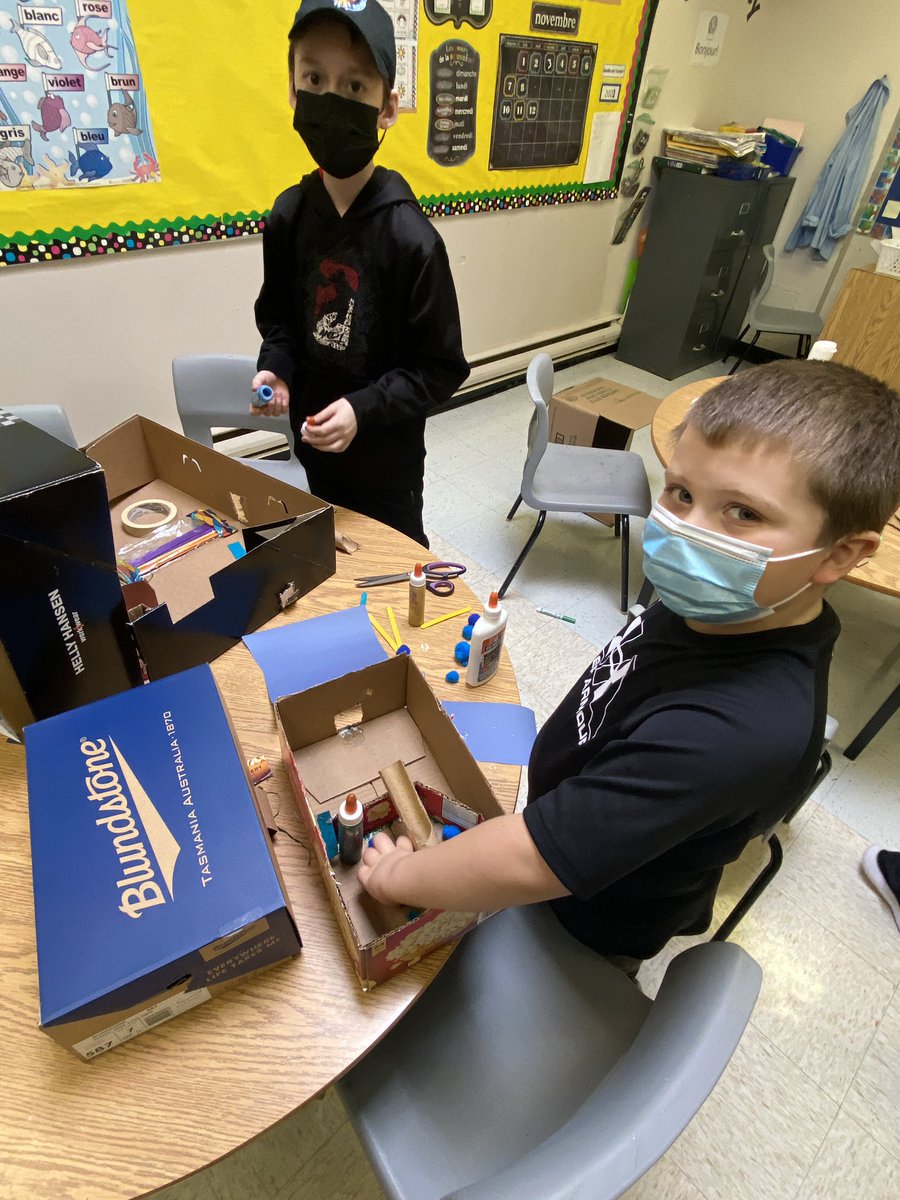 FatimaAcademy's tweet image. Our K-6 are having the most fun building Leprechaun houses for their future real estate business. Pools, ball pits, rainbow walls &amp;amp; golden furniture… these will surely sell quickly. #learningisdoing @NLESDCA  Thanks to substitute teacher @lindsaycoffey for guiding them along.