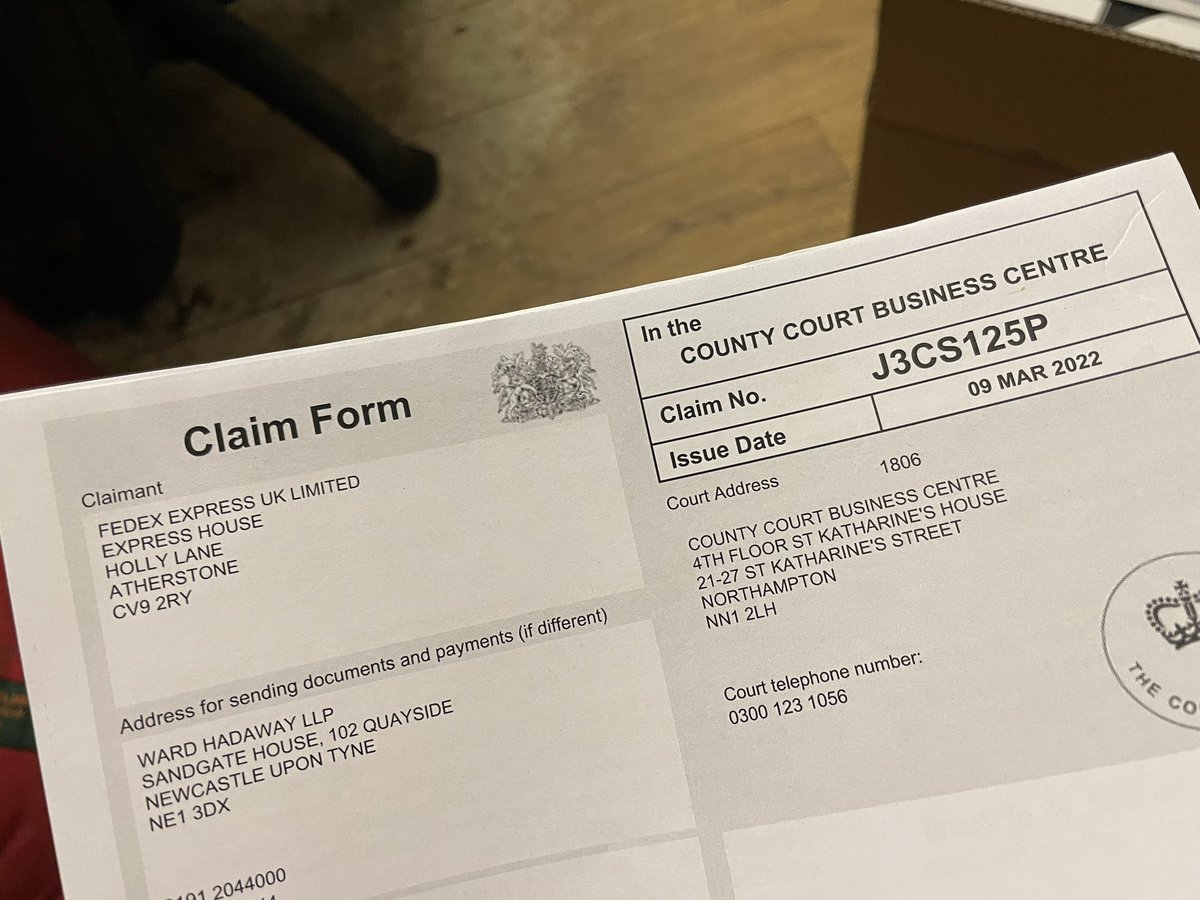 Hi <a href="/FedExHelp/">FedEx Help</a> is this #countycourt #claimform for real or a #scam there’s no outstanding invoices on the account….help?
