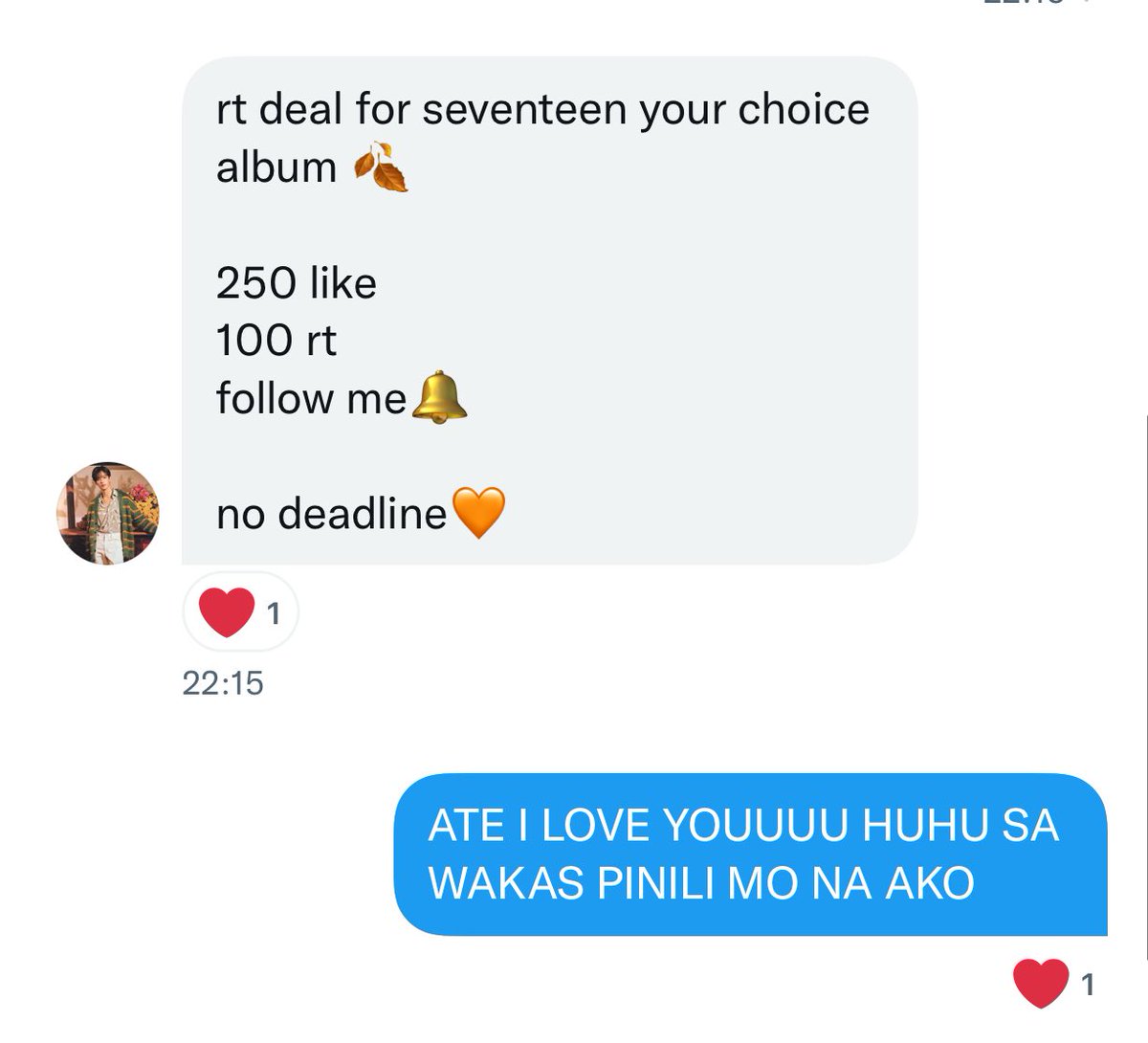 xuxiewins's tweet photo. GUYS PAHELP PO PLEASE HUHU MAHAL KO KAU first rt deal ko huhu pls heeelp !! <33 maraming salamatttt ❤️

p.s MAHAL TLG KITA ATE @jh_GAhost TYSM IKAW LNG PUMILI SAKIN EVER 😭😭😭❤️ https://t.co/X4CxtEL5n9