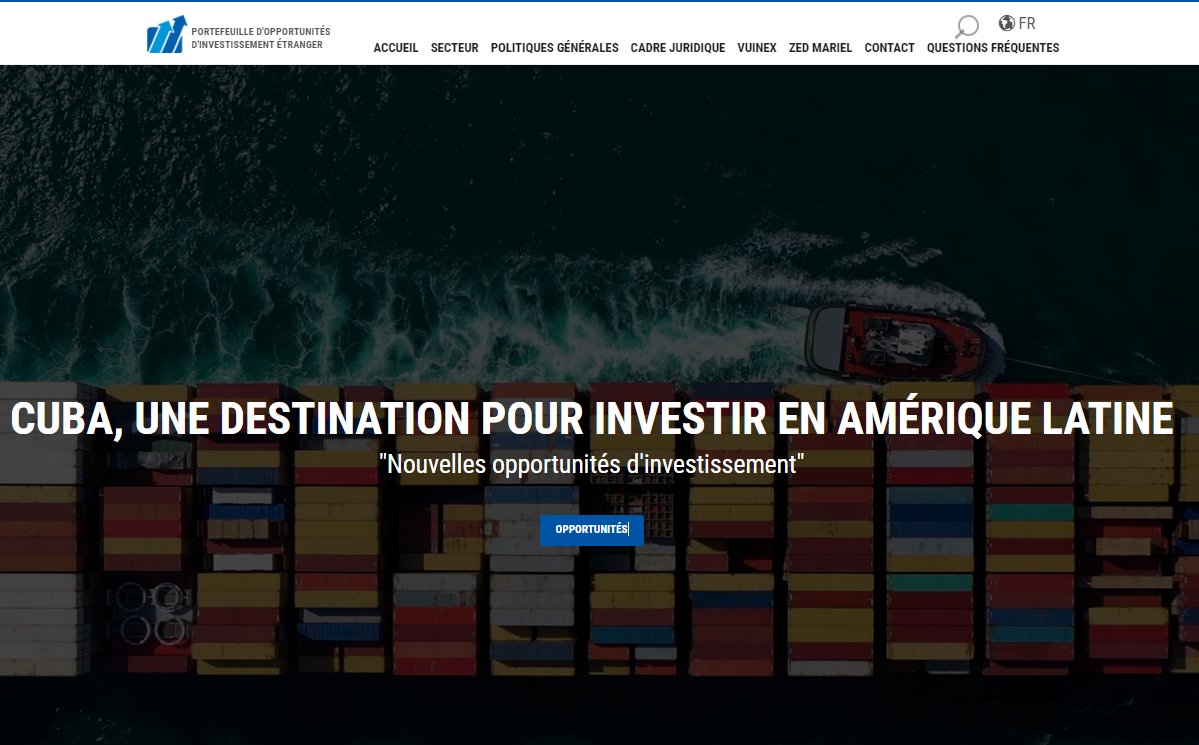 ☝️Les Cubains🇨🇺 vivant à l'étranger peuvent aussi être des acteurs économiques du pays grâce aux affaires et aux investissements à #Cuba. Le portefeuille d'opportunités présente 60 projets de développement local.
Cherchez👉 inviertaencuba.mincex.gob.cu/fr/
<a href="/EmbaCubaFrancia/">Ambassade de Cuba en France</a> <a href="/MINCEX_CUBA/">MINCEX🇨🇺</a>