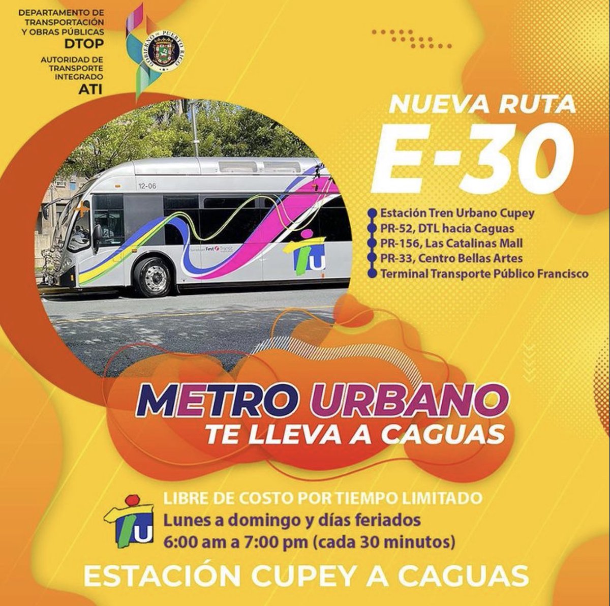 Coge la trillita gratis este sábado y domingo desde las 9am y ven a disfrutar del Festival de Orquídeas en el Jardín de Caguas.
🚌= $0 Libre de costo

💐= $2.50 la entrada

<a href="/DTOP/">DTOP</a> <a href="/JardinCaguas/">JardínBotánicoCaguas</a> 
#caguaspr #caguascity #caguas #VisitaCaguas
