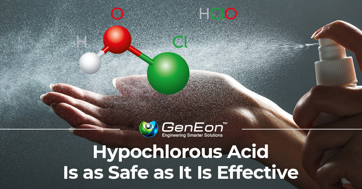 GenEonTech's tweet image. Hypochlorous acid poses no risks for people, animals and is completely natural and non-toxic.

For starters, it is produced in the human body, and it remains safe at the concentrations produced by on-site generating technologies.
