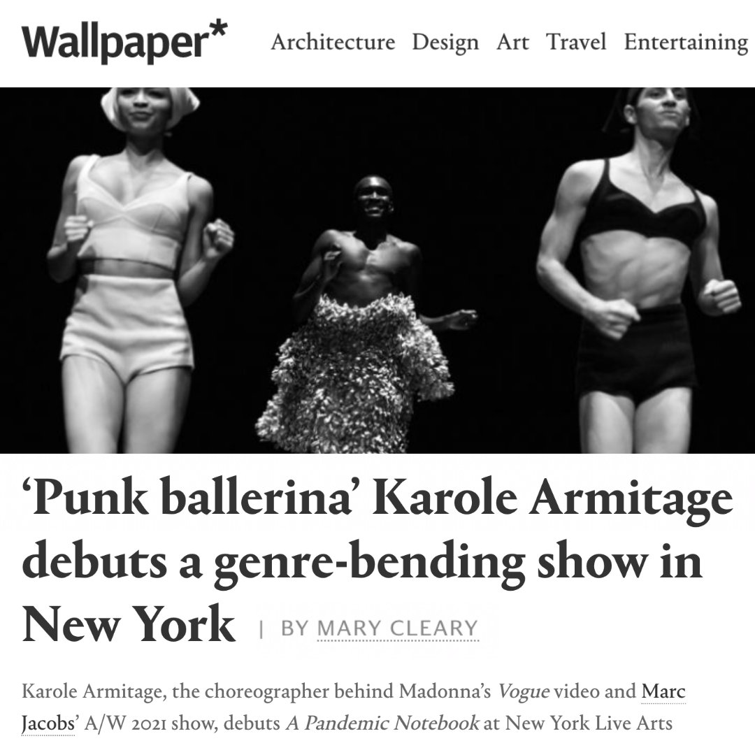 Armitage Gone! Dance (@armitagedance) on Twitter photo "Their duet was etched with vulnerability as they navigated their time onstage after such a long absence & it showed depth." <a href="/nytimes/">The New York Times</a>
See the "sweetness & groove" of Marc Jacobs, "ceremonious & tender" Jock Soto & "defiant" Karole Armitage LIVE.
TICKETS: bit.ly/pandemic-noteb… "Their duet was etched with vulnerability as they navigated their time onstage after such a long absence & it showed depth." <a href="/nytimes/">The New York Times</a>
See the "sweetness & groove" of Marc Jacobs, "ceremonious & tender" Jock Soto & "defiant" Karole Armitage LIVE.
TICKETS: bit.ly/pandemic-noteb…
