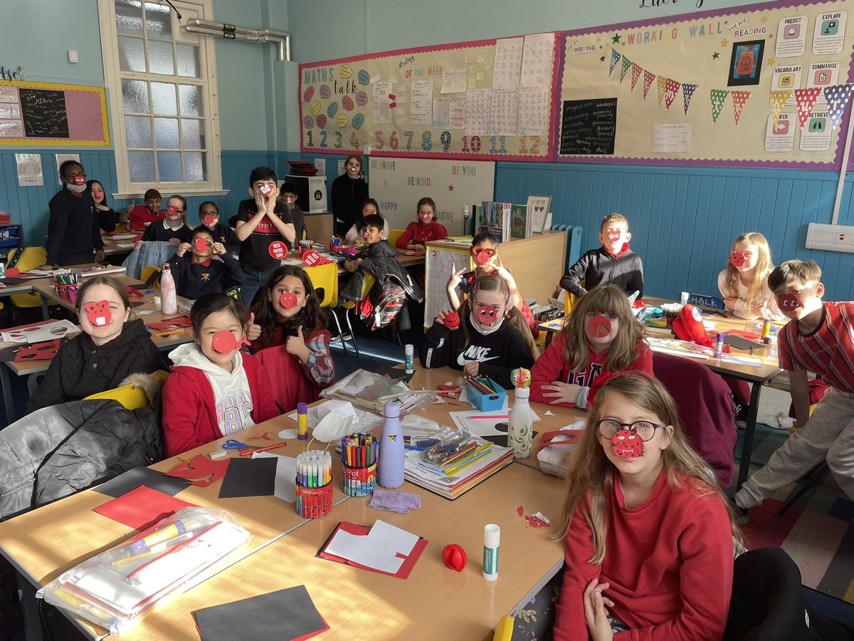 Our whole class yoga pose with a nose challenge for <a href="/comicrelief/">Comic Relief</a> today! 🔴 We designed our own animal themed red noses, created yoga poses to match our animals then put together (and held) this whole class pose! Great effort P5!🧘 <a href="/TollcrossP/">Tollcross Primary School</a>