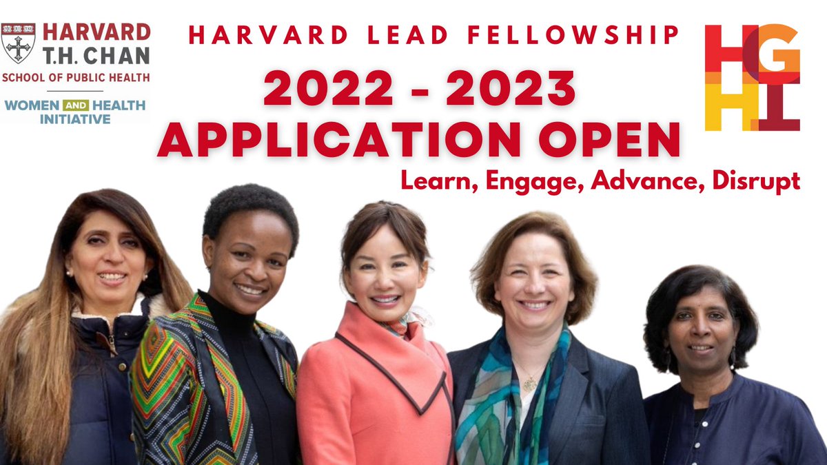 HarvardGH's tweet photo. Apply for our LEAD Fellowship for Promoting Women in Global Health!

Now accepting applications for the 2022 - 2023 cohort📢

More Info👉 https://t.co/1lEnslGZ3E 
@HarvardGH @WHI_Harvard @HarvardChanSPH https://t.co/F4cHTuNMYu