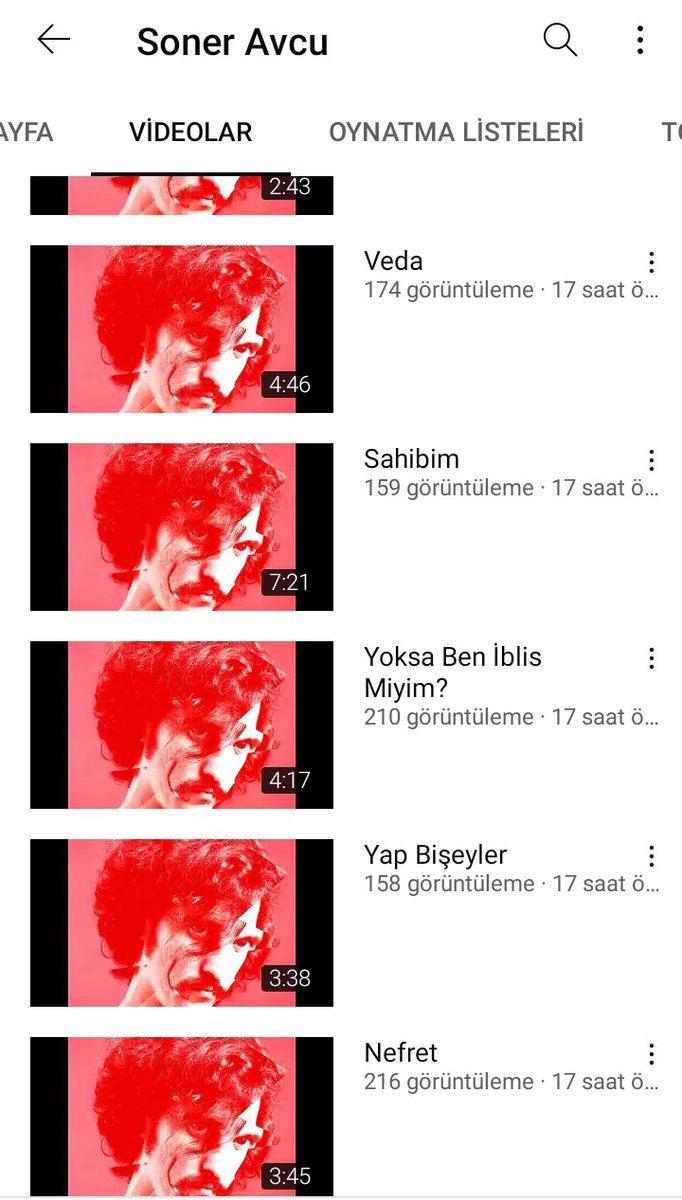 <a href="/soneravcu/">Soner Avcu</a>  Abi nin albümü çıktı dediler YouTube den geliyorum abone olmayı da unutmadım. 🙌🏻
