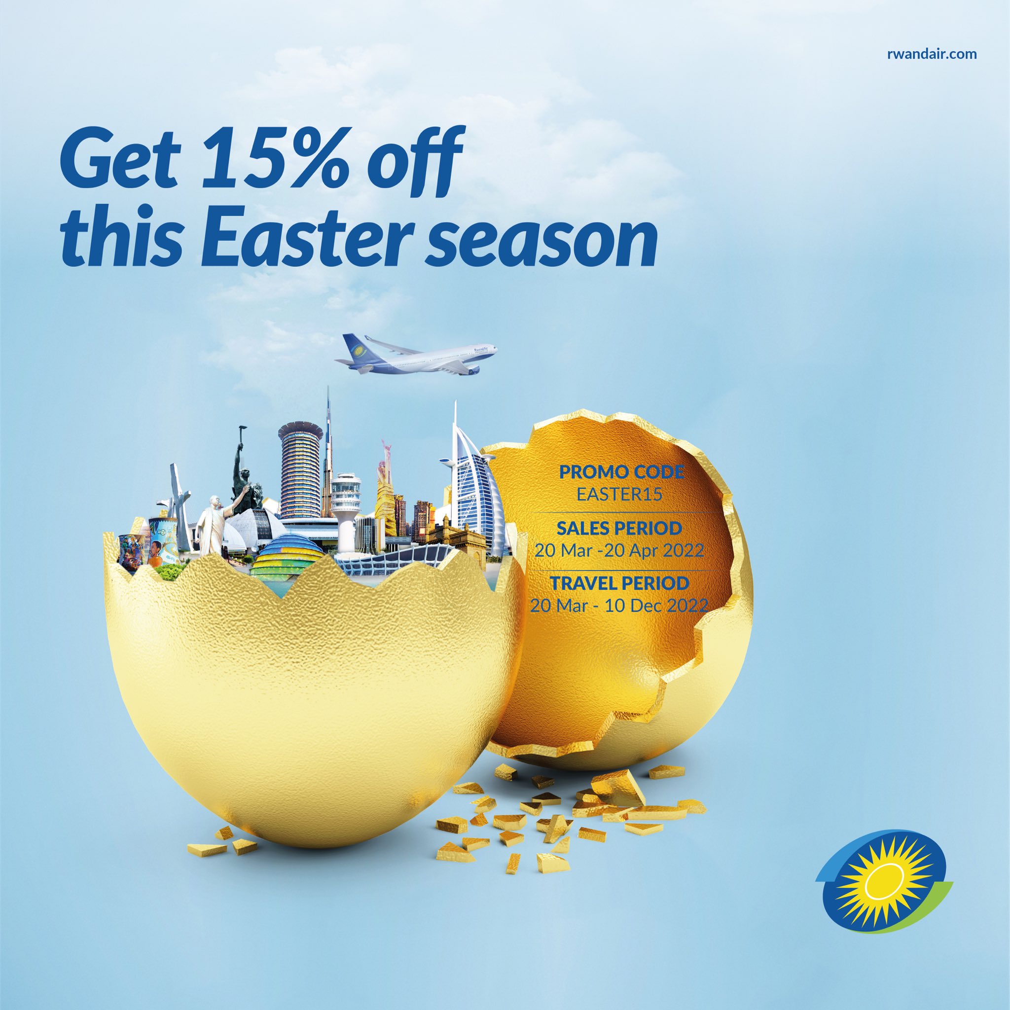 RwandAir on Twitter "Eggstraordinary Easter offer! Book your ticket