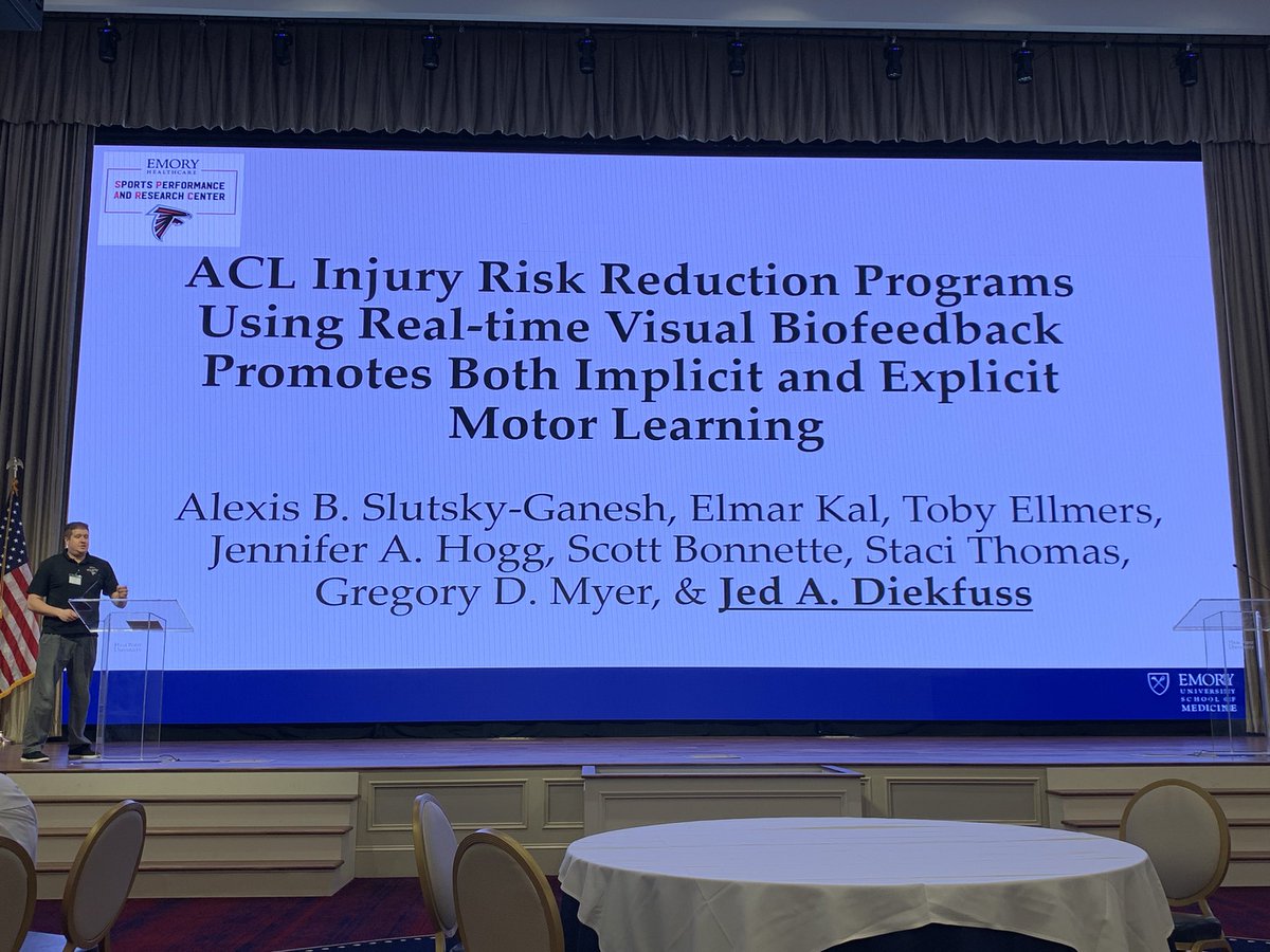 Internal or external focus for #ACL injury prevention? Maybe it’s mixed! <a href="/Jed_Diekfuss/">Jed Diekfuss, PhD</a> discusses feedback and motor learning #ACLResearchRetreat2022 <a href="/EmorySportsMed/">Emory Sports Medicine</a> <a href="/EmoryMSKRC/">Emory Musculoskeletal Research</a> <a href="/NMBHAL_Lab/">NMBHAL_Ohio</a>
