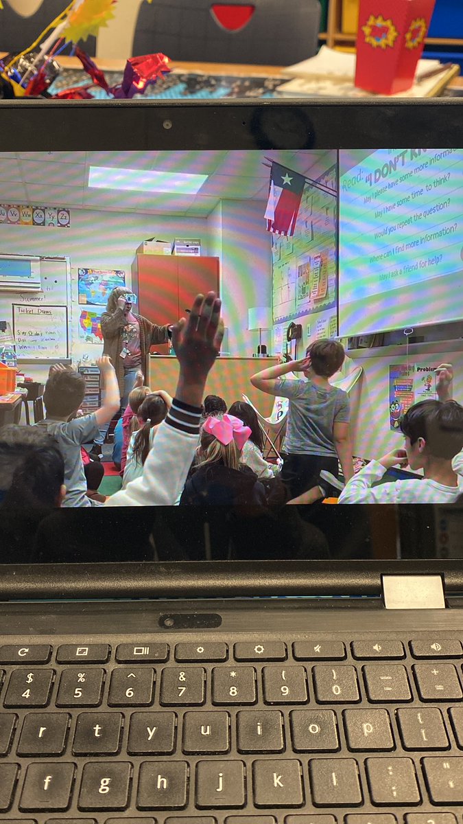 FHomeroom's tweet photo. Such a fun idea to use Heads Up to review concepts, while also incorporating some Sheltered Instruction strategies! Thanks for the idea @sluders_stars @allenelem @dsx66 #AllenSuperHeroes https://t.co/SdwEwQJWya