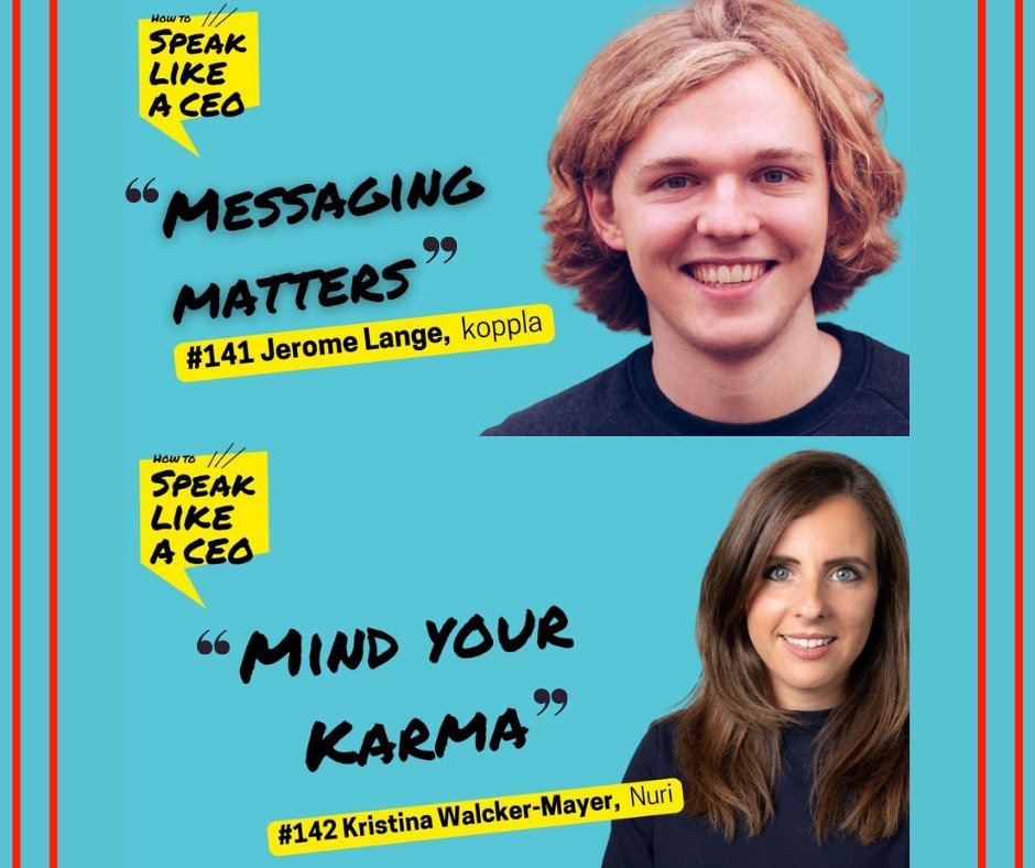 It's a double-header podcast Friday🎙

Hear from #CEOs of 2 #EBVCgang portfolio companies on leadership, communication, branding, teamwork, messaging &amp; more. 🎧

Jerome of <a href="/koppla_/">koppla</a> 🚧 spoti.fi/3tk6zCh
Kristina of <a href="/NuriBanking/">Nuri Banking</a> 🌵 spoti.fi/3ig5bun

#ConTech #Fintech