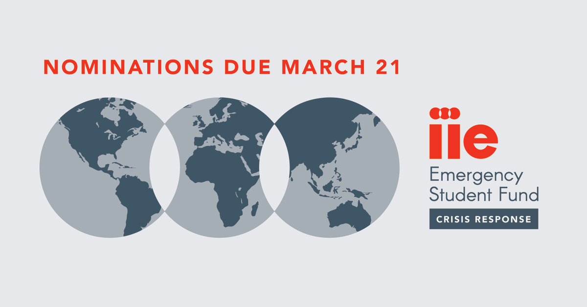 IIEglobal's tweet photo. Only FOUR days remain for #IIENetwork members to nominate up to five students from #Ukraine to @IIEGlobal's Emergency Student Fund (ESF)

Please find the nomination form at https://t.co/4ZXg2VrUZf.

You can support IIE's Ukraine Crisis Response at https://t.co/g692V0sn9J https://t.co/rDuplBUb1w